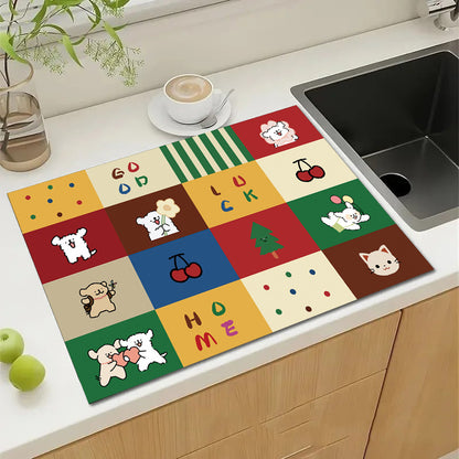 Playful Cow-Themed Bathroom Mat Acalora