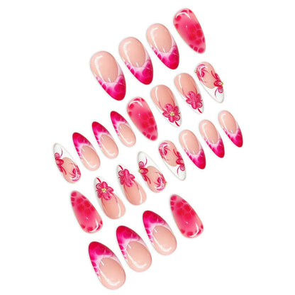 Artistic Floral Stiletto Nail Art Acalora