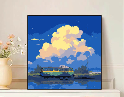 Scenic Mountain Landscape Canvas Art