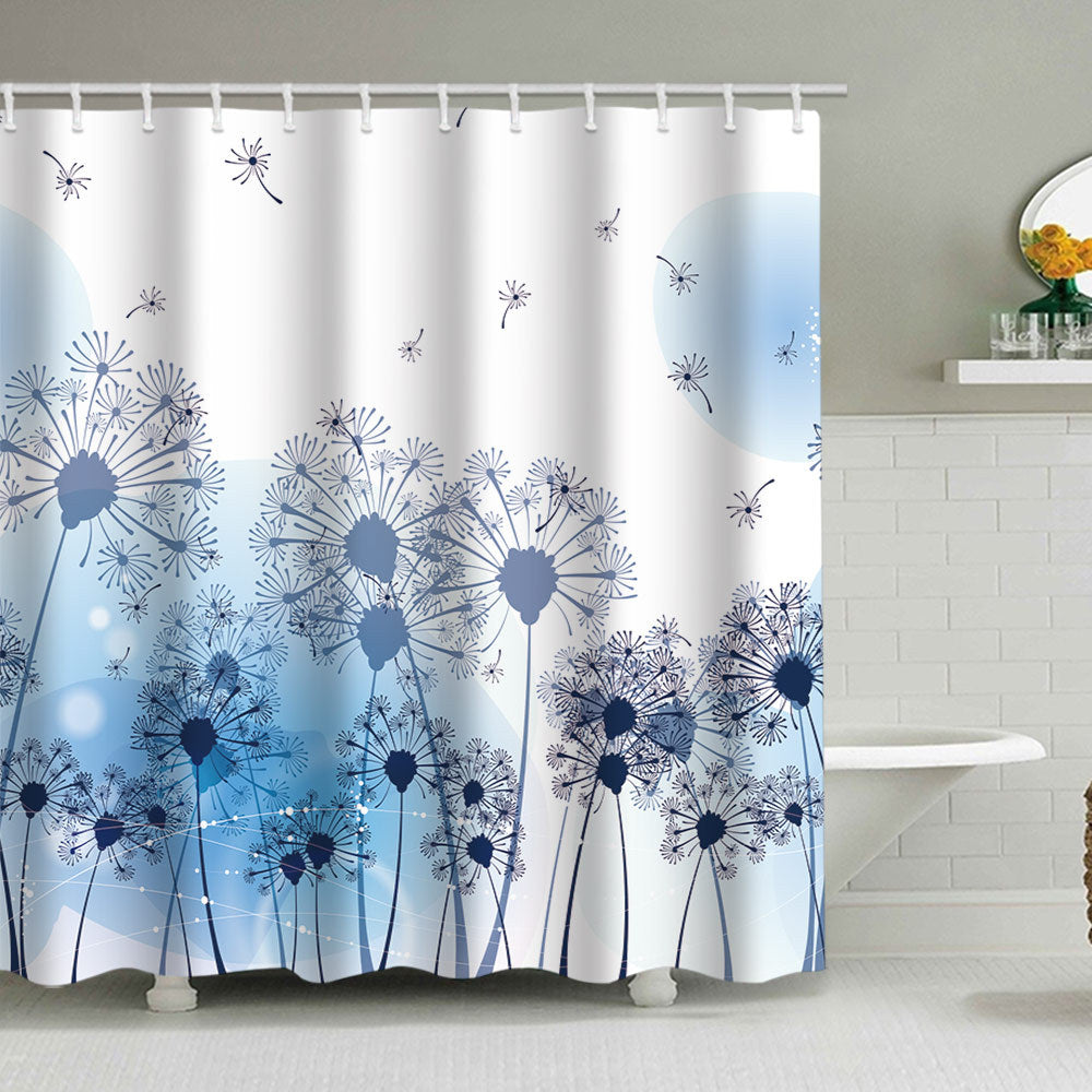Floral Lavender Pattern Shower Curtain