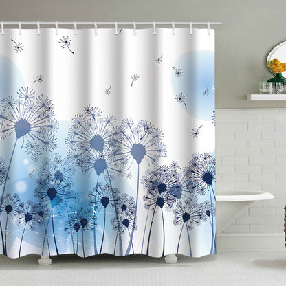 Floral Lavender Pattern Shower Curtain