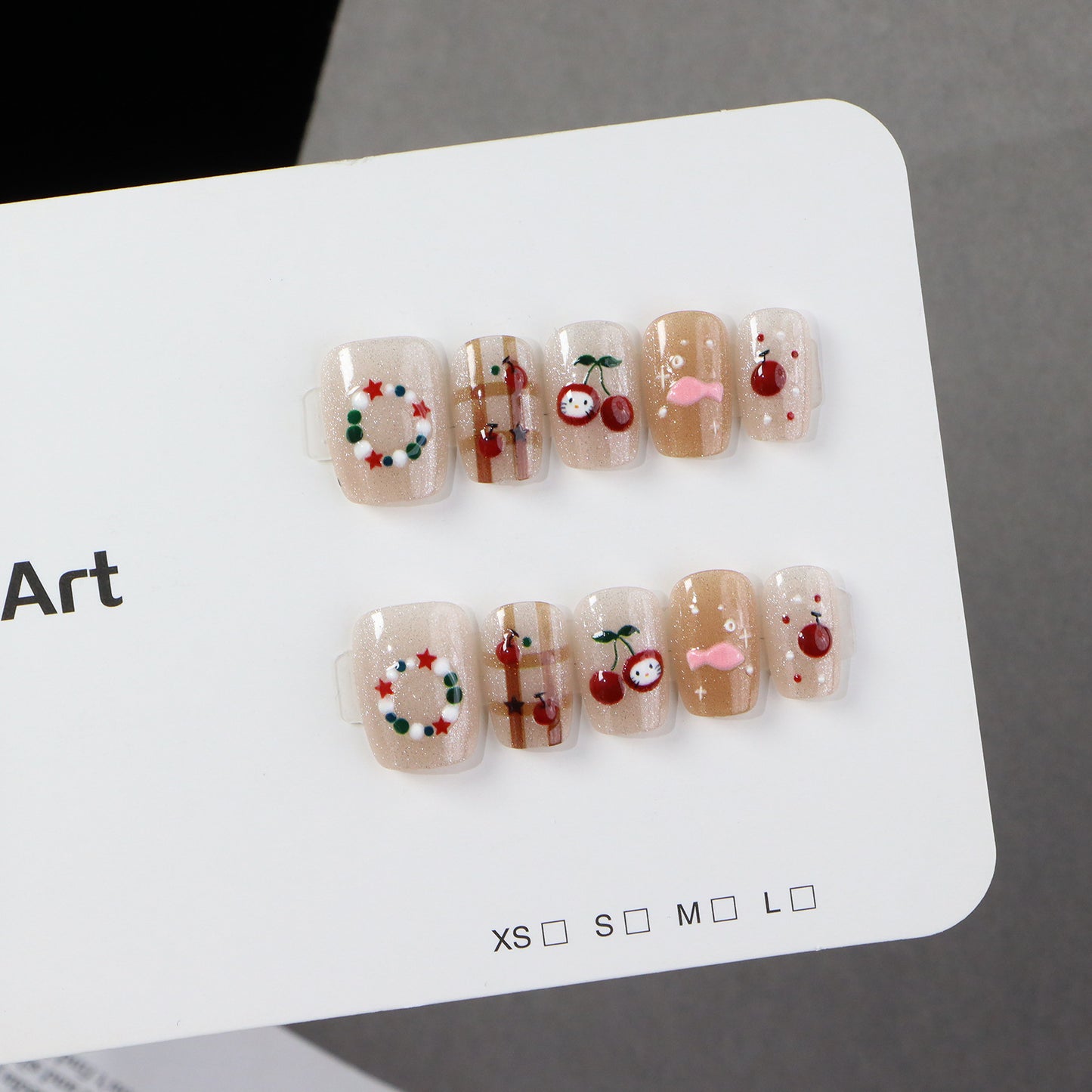 Festive Decorative Press-On Nail Art Set Acalora