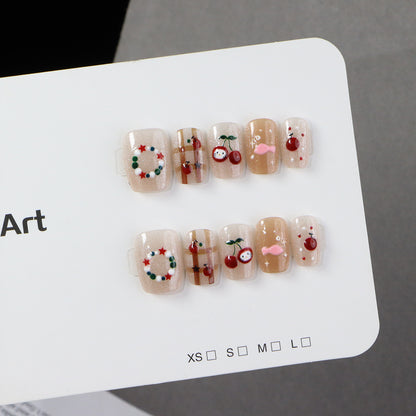 Festive Decorative Press-On Nail Art Set Acalora