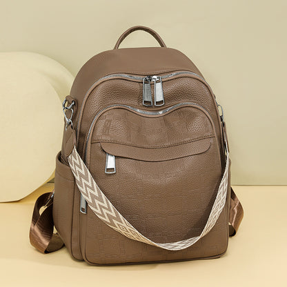 Versatile Textured Backpack with Multiple Compartts Acalora