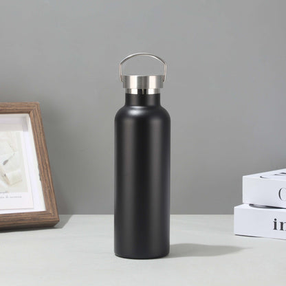 Women's stainless steel insulated drinking bottle with sustainable bamboo lid Kalsten