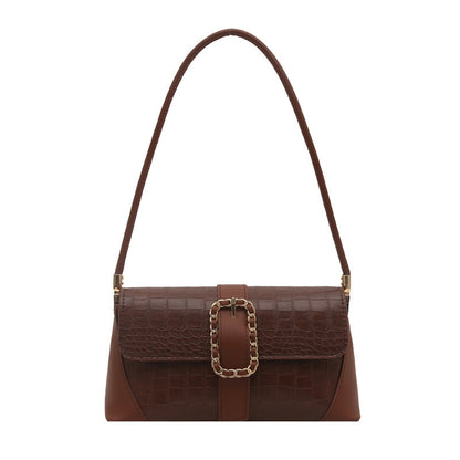 Crocodile Patterned Chain Strap Handbag Acalora