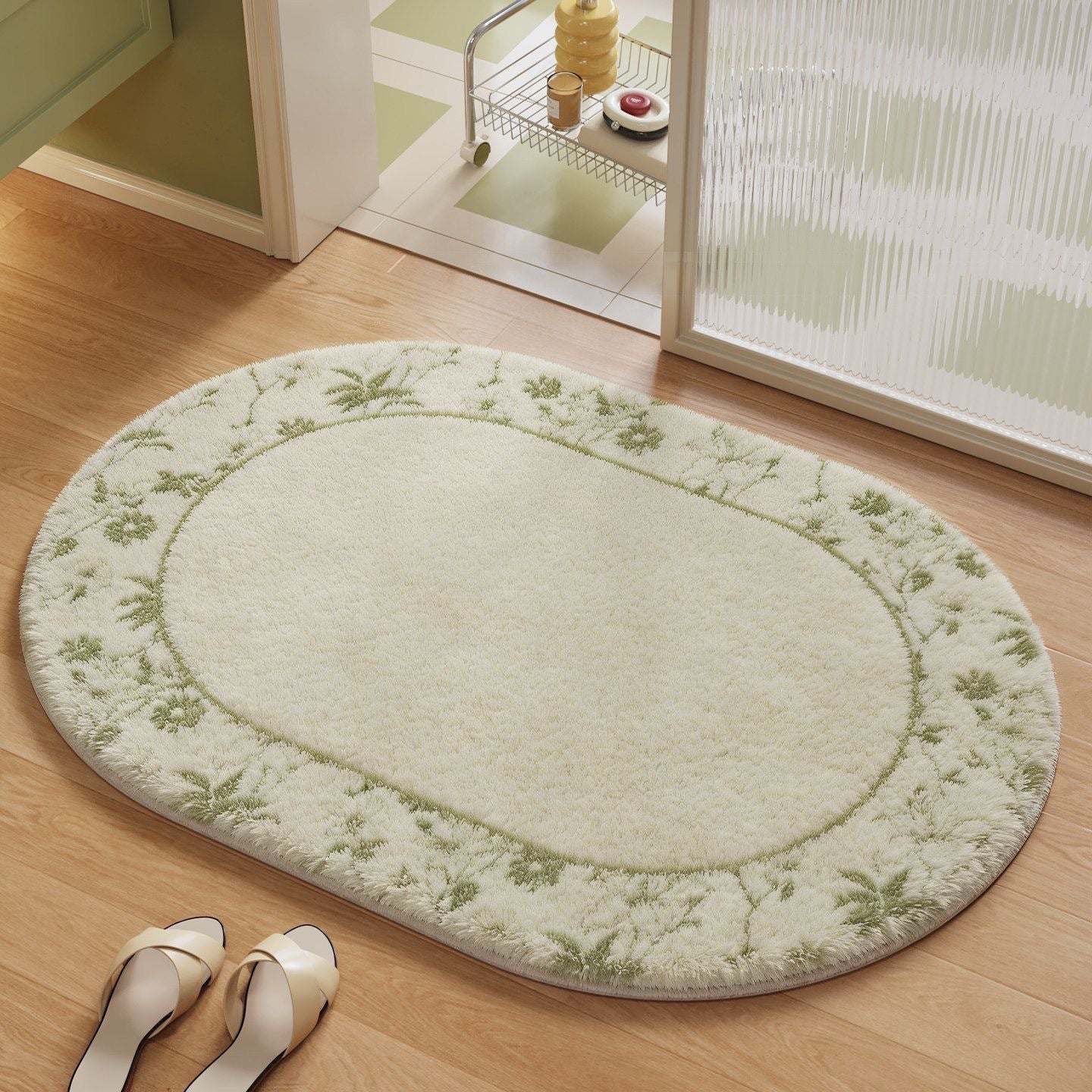 Soft Plush Round Bathroom Rug