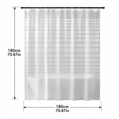 Waterproof Stripe Shower Curtain