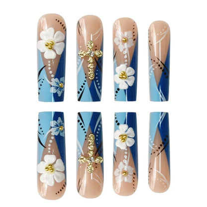 Decorative 3D Floral Nail Art Extensions Acalora