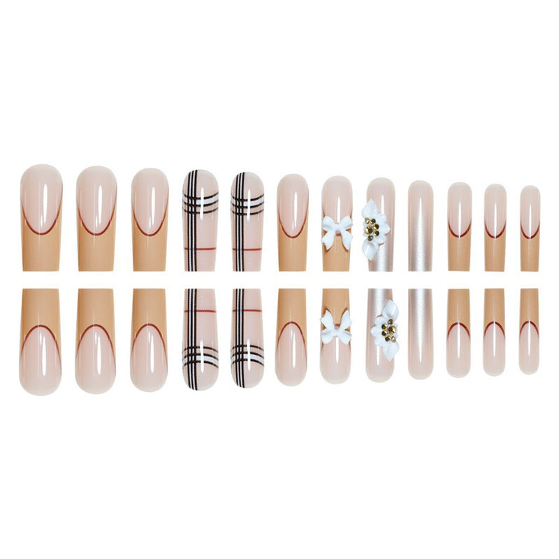 Artistic Designer Long Press-On Nails Acalora