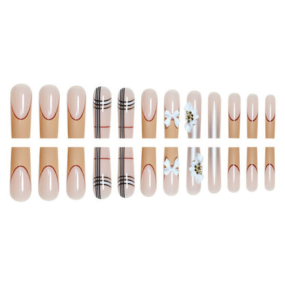 Artistic Designer Long Press-On Nails Acalora