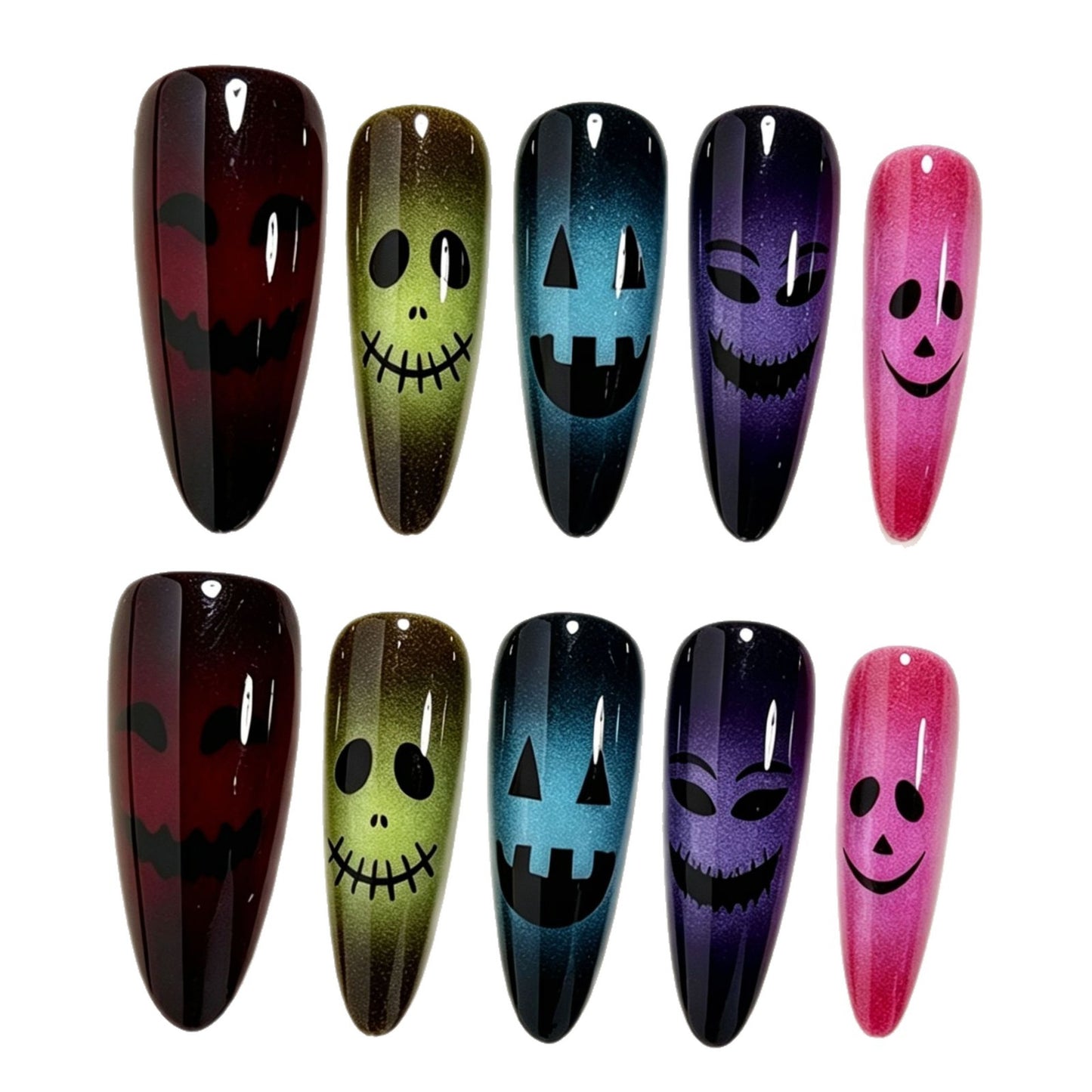 Halloween-Themed Glitter Nail Art Tips Acalora