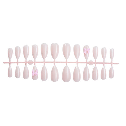 Elegant Bow Accent Press-On Nails Acalora