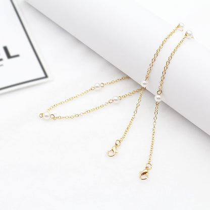 Elegant Pearl-Linked Eyewear Chain Acalora