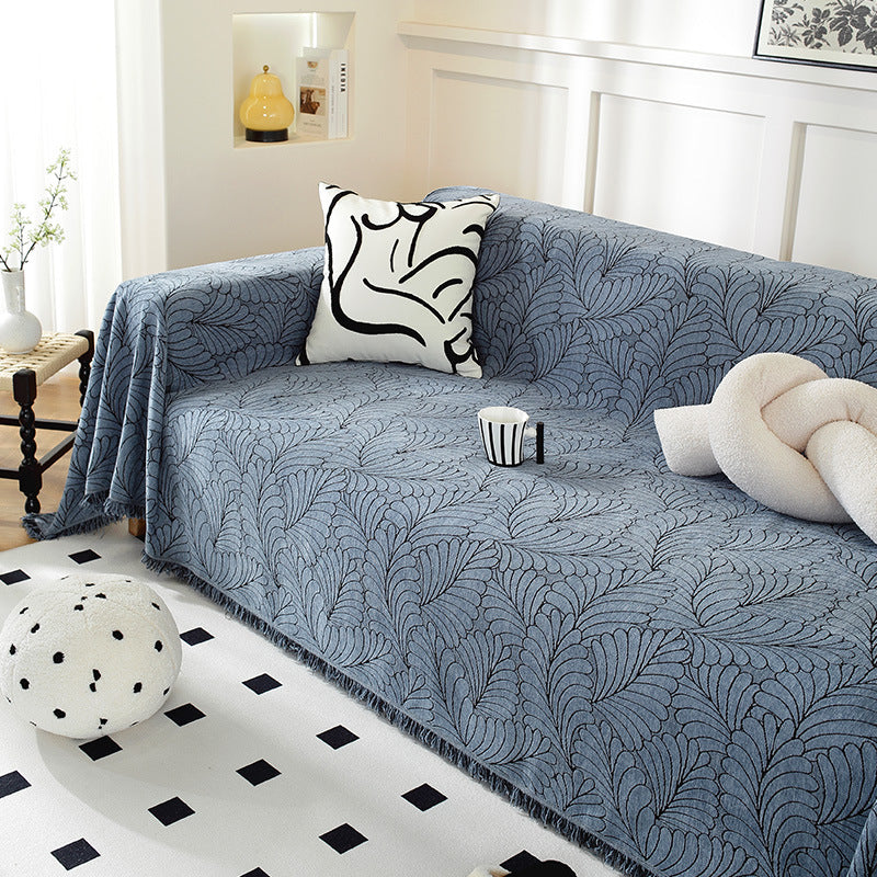 Elegant Leaf Pattern Sofa Cover