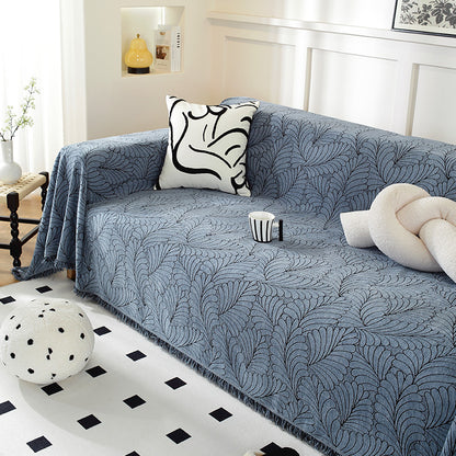 Elegant Leaf Pattern Sofa Cover