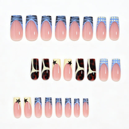 Creative Patterned Press-On Nail Set Acalora