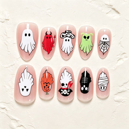 Halloween-themed Press-On Nail Art Kit Acalora