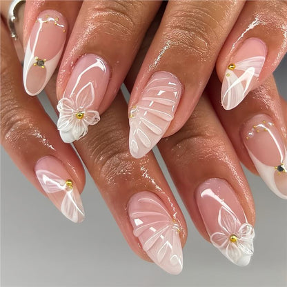 Floral 3D Decorative Press-On Nails Acalora