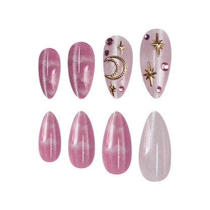 Artistic Celestial Themed Press-On Nails Acalora