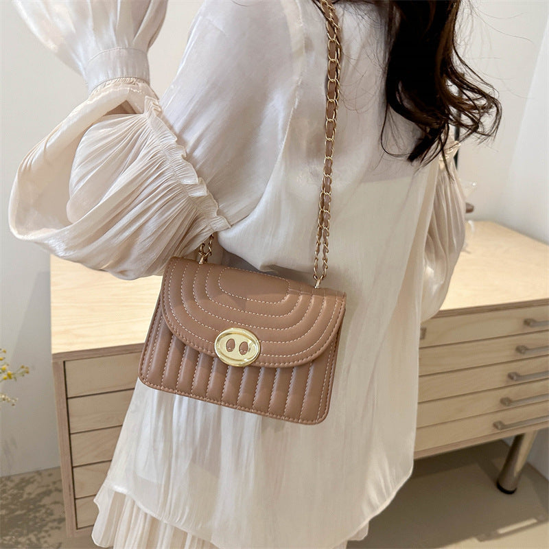 Quilted Chain Link Crossbody Handbag Acalora