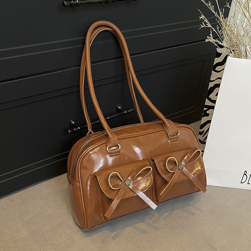 Stylish Multifunctional Handbag with Bow Detail Acalora