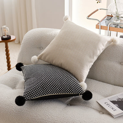 Decorative Pom-Pom Throw Pillow