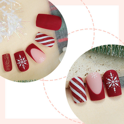 Festive Seasonal Press-On Nail Set Acalora