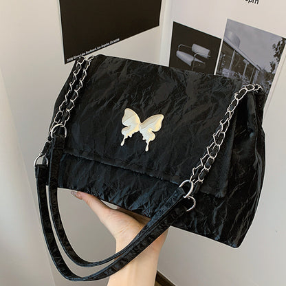 Chic Butterfly Accent Slouchy Handbag Acalora