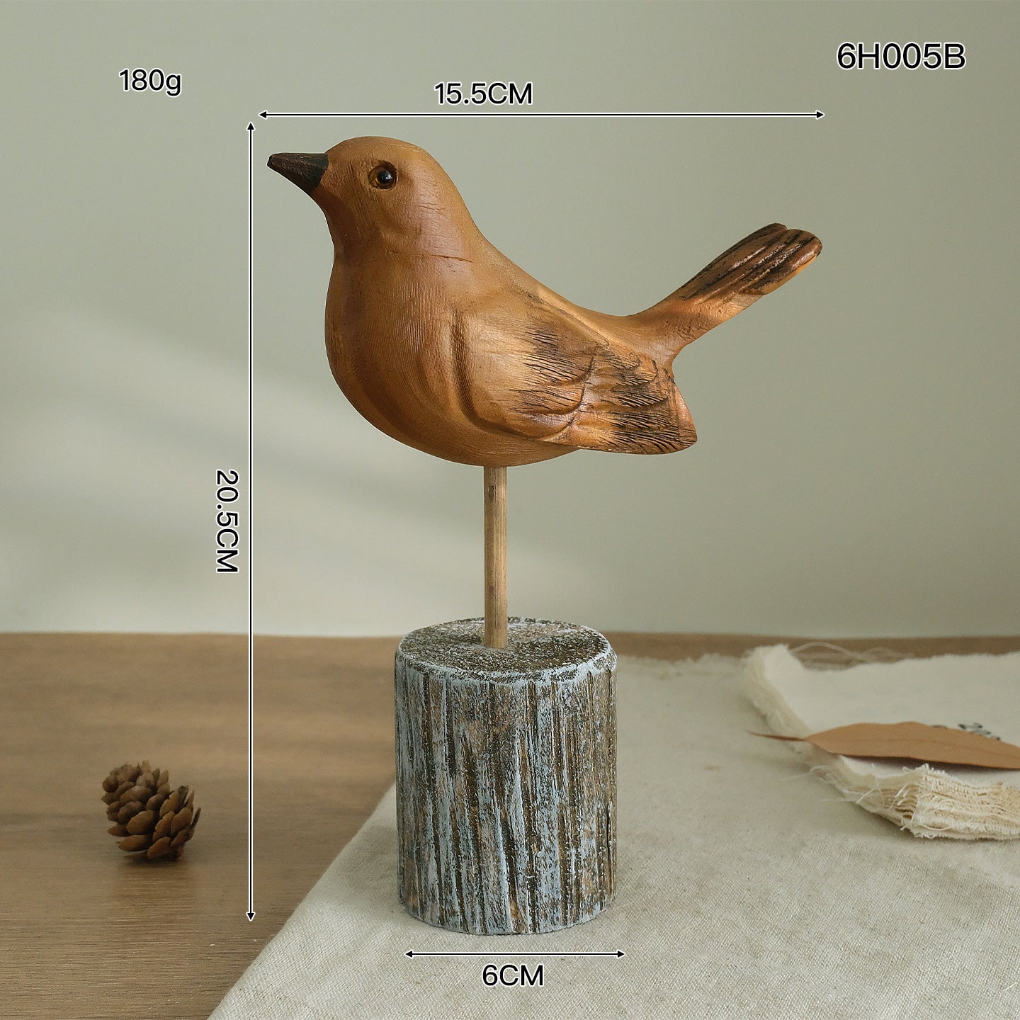 Artisan Bird Sculpture Accent