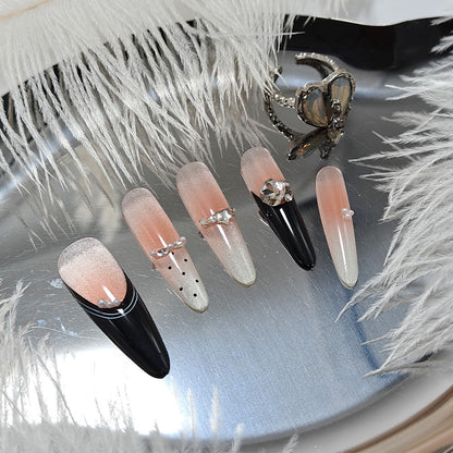 Artificial nails in elegant design with glittering decorations Acalora