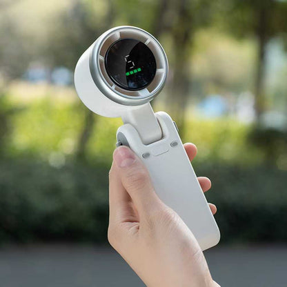 Cooling Portable Bladeless Mini Handheld Fan with Digital Speed Display Bowlift