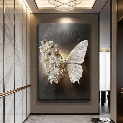 3D Flower Butterfly Wall Art Sculpture