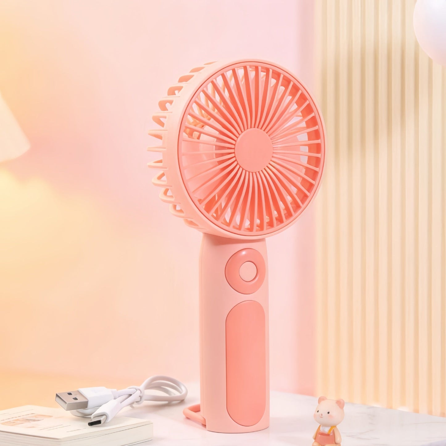 Ladies' Portable Handheld Fan with Ergonomic Handle Karnz