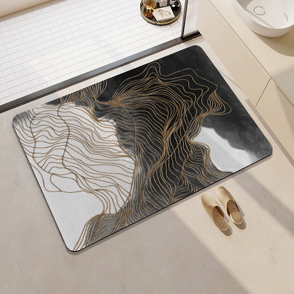 Playful Cat-Themed Bath Rug