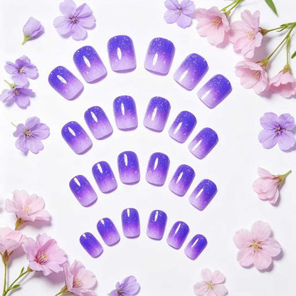 Elegant Ombre Glitter Acrylic Nail Art Acalora