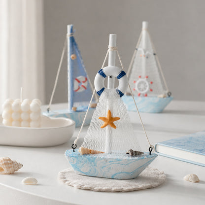 Maritime Sailboat Center Piece