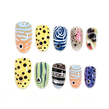 Artistic Patterned Press-On Nail Tips Acalora