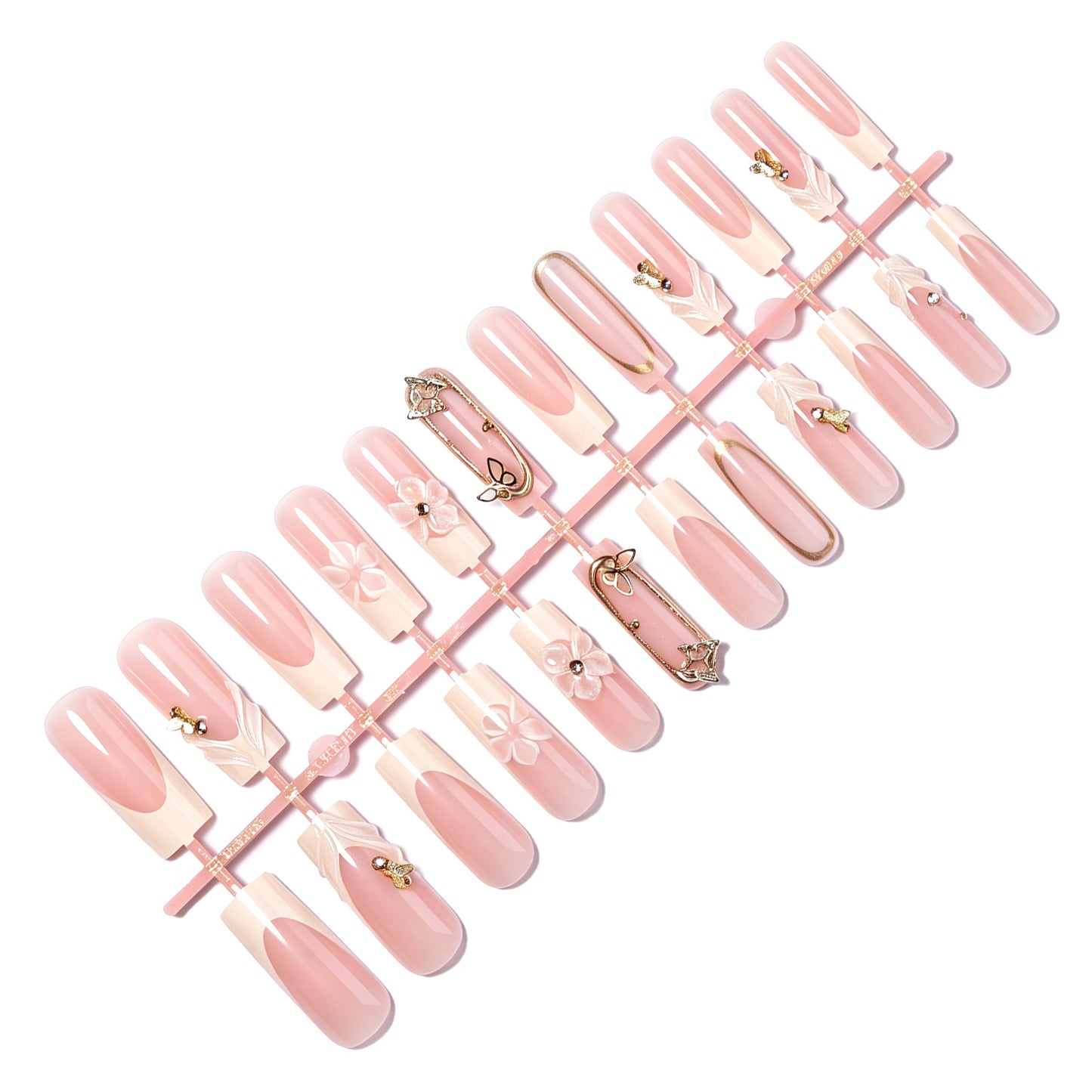 Artistic 3D Floral Press-On Nail Art Set Acalora