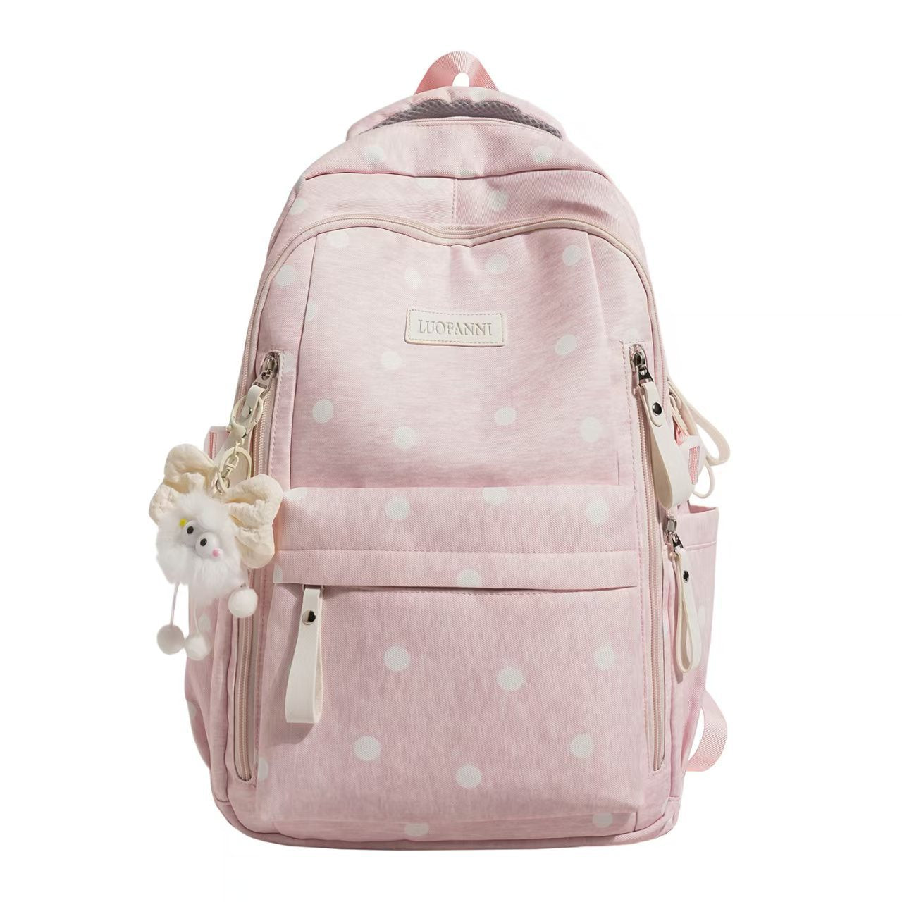 Polka Dot Multi-Pocket Backpack Bowlift