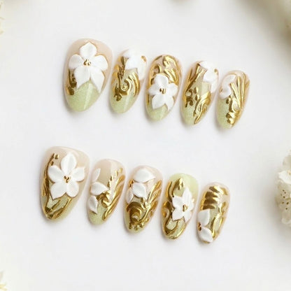 Decorative Floral Press-On Nail Set Acalora 1788497824
