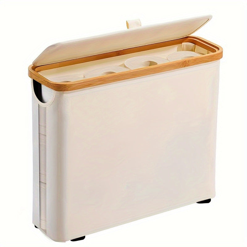 Sustainable recycling organizer with bamboo lid Acalora
