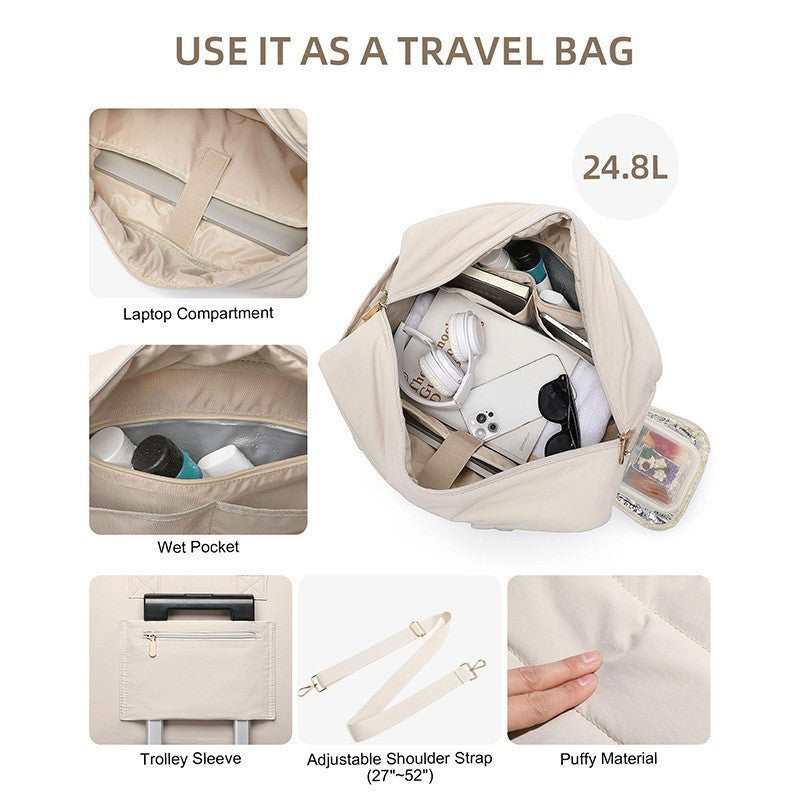Quilted Multi-Functional Insulated Lunch Tote Acalora