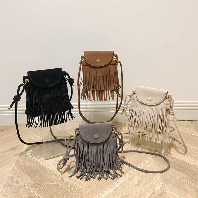 Bohemian Fringe Crossbody Bag Acalora