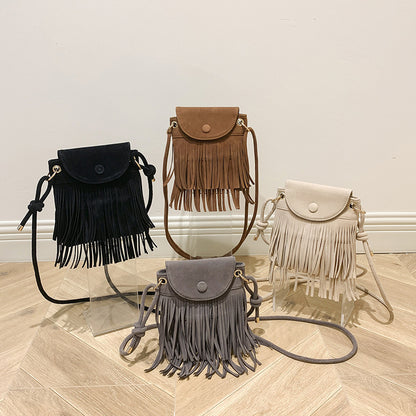 Bohemian Fringe Crossbody Bag Acalora