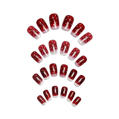 Festive Glittering Ombre Nail Art Acalora