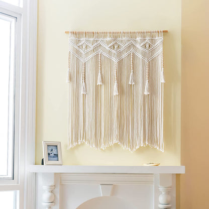 Macrame Wall Hanging with Elegant Fringes
