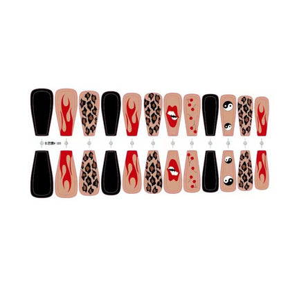 Artificial nails in creative designs with animal and face motifs Acalora