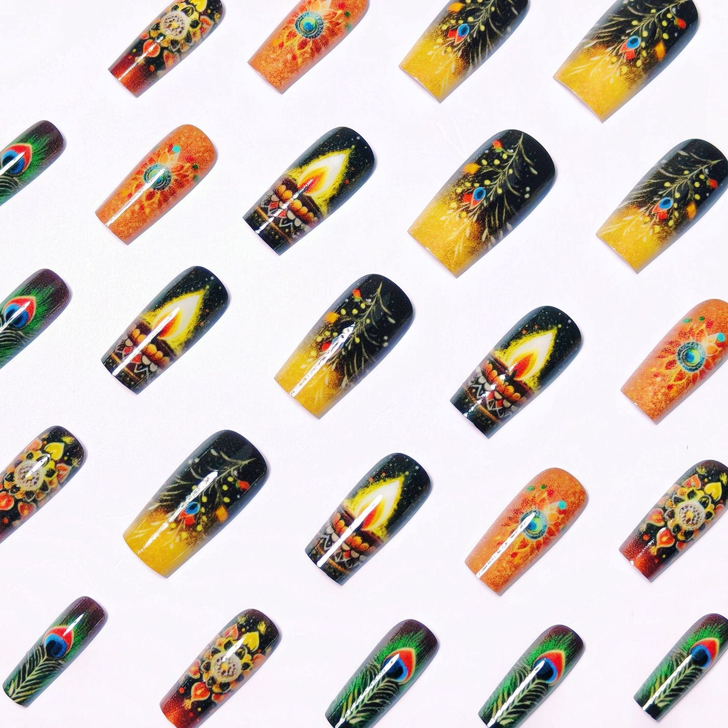 Artistic Festive Nail Art Acalora