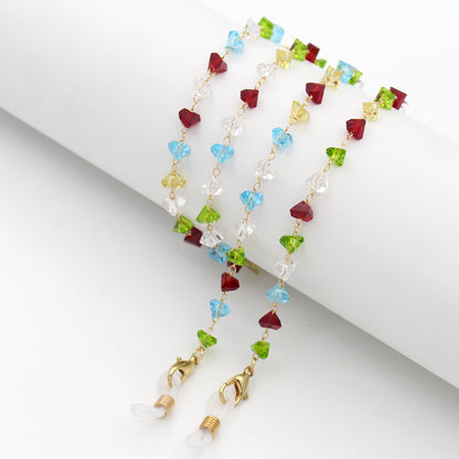 Heart Shaped Beaded Eyewear Chain Acalora